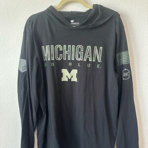 Colosseum Black Michigan Go Blue Hoodie